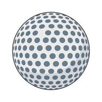 A golf ball with polka dots on it vector