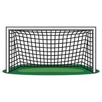 A soccer goal with a net on a white background vector