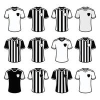 Clean Collection of Football Jerseys. vector