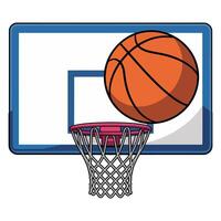 Basketball ball and net illustration vector