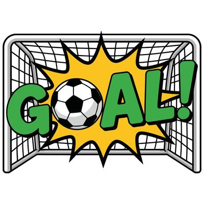 Goal soccer ball illustration