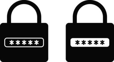 locked icon set. Locked icon with star. Password protected. padlock sign. Security shield symbol vector
