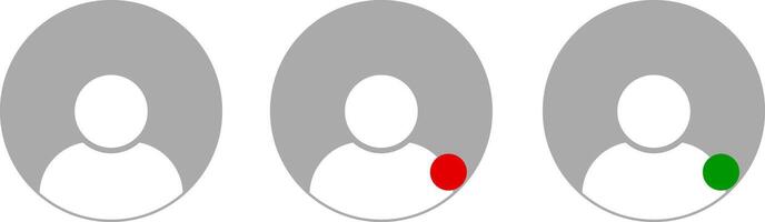 profile avatar icon with active status. Users accept icon symbols. checked user vector
