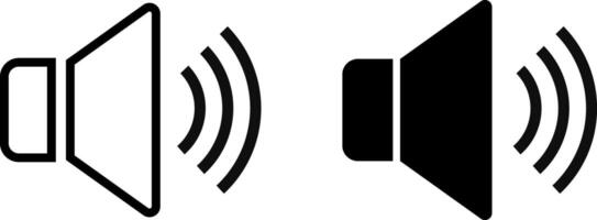 speaker icon set. Audio speaker. volume icons. Mute volume sound vector