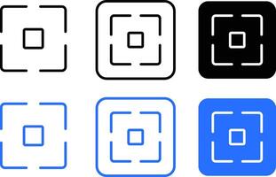 Capture icon set. Focusing frame. Sharpened capture symbol. Photo scan sign snapshot capture photograph vector