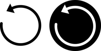 undo icon set. Refresh symbol. reload sign. Circular arrows vector