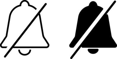 silent bell flat icon. notification off icons. alarm off symbol mute icons Social media element vector