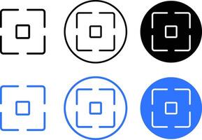 Capture icons set. snapshot capture photograph. Focusing frame. Sharpened capture symbol. Photo scan sign vector