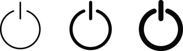 power icon set. logo concept of powers button. Turn off symbol. Start buttons. Stop sign vector
