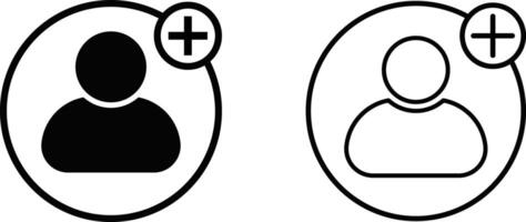 add to friends icon. avatar icon set. Profile icons. new user signs. people collection symbol vector