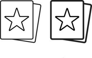 document file star icon set. Highlighted digital folder. notable stars marking for easy identification. Interface sign vector