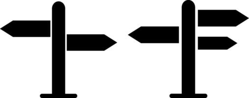 Signpost icon. Directional signpost icons for navigation. road direction sign vector