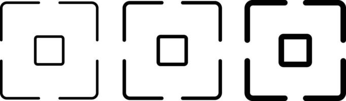 Capture icon set. snapshot capture photograph. Focusing frame. Sharpened capture symbol. Photo scan sign vector