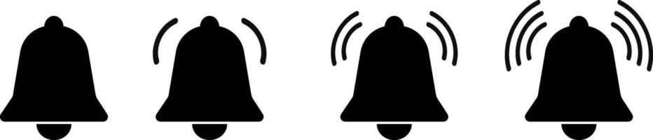 notification bells icon. bell icon for notifications or alerts. reminder alert sign. Alarm symbol. Ringing bells reminder vector