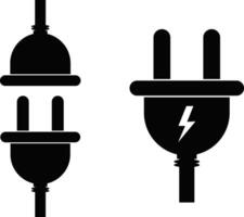 Electric socket with plugs icon. Compact Fluorescent. Clean Energy Continuous. Electrics cable and plug. vector