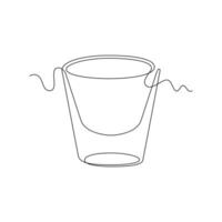 one line art Shot Glass Standard illustration. line art, one continuous line, simple, hand drawn and sketch style. for icons, symbols, signs or logos vector