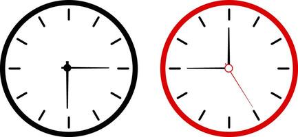 wall clock icon set. Time speeds icon symbol. rapid speed delivery. different times sign vector