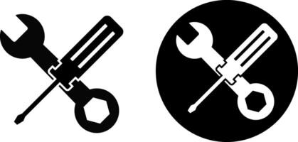wrench and Screwdriver icon set. hammer and screwdrivers symbol. Settings and repair symbol. service sign. Maintenance tools vector