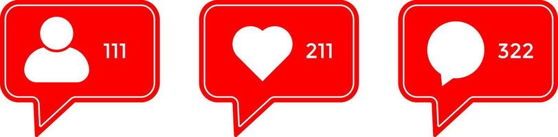 Follower notification icon. Social media notification. Reminder pop vector