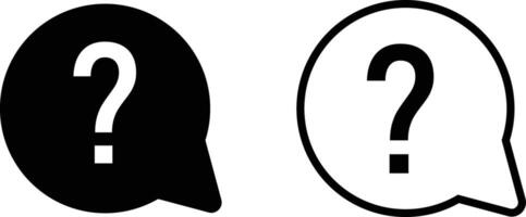 Question mark icon set. Ask icons. Chat questions sign. Question concept vector