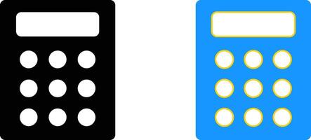 Calculator icon set. mathematical education. math calculations addition. Education elements vector