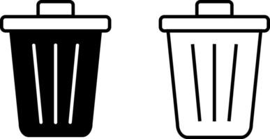 Trash icon. Rubbish can icons. delete sign. Bin icon symbol vector