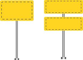 road sign board icon. Highway attention roads sign collection. Direction highway symbols vector