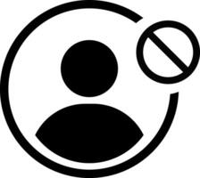 Block user icon. indicating a disabled profile or account. account disabled. Users disconnect icon. Simple networking symbol vector