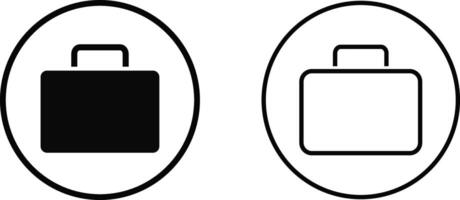 Briefcase icon set. Business briefcase sign. Business bag, portfolio icons. suitcase, portfolio symbol vector