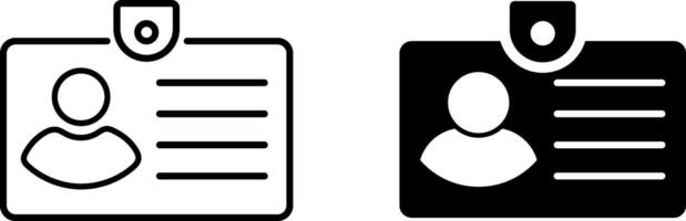ID Card icon set. Identification design. badge sign. proof concept. Pass identity. Employee clerk card vector