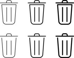 Delete icons set. recycle bin icon. trash sign. Basket or remove symbol. recycle bin icon vector