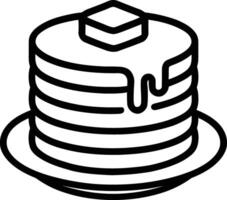 minimalist pancake icon vector