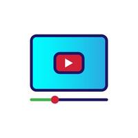 Screen button player icon. Play symbol. Streaming sign. vector