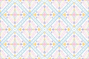 watercolor abstract mandala style pink diamond blue line block print seamless pattern background vector
