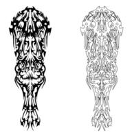 Intricate Black and White Design vector