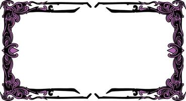 Violet Flourish Edge vector