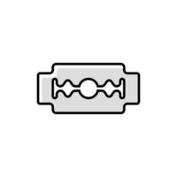 Blade Edge Razor Filled Icon - Barbershop Icon Design Illustration. vector