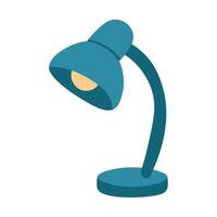 Flat cartoon of a modern desk lamp. Study light source for school or office use. vector