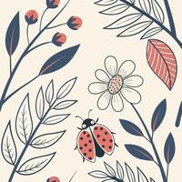 Contemporary Abstract Pattern with Geometric Shapes and Brush Strokes vector