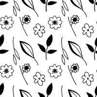 High Resolution Botanical Repeat Pattern with Soft Colors vector