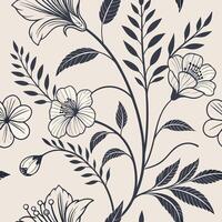 Elegant Vintage Botanical Seamless Pattern for Home Decor vector