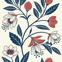 Seamless Floral Pattern with Tiny Candy Colored Flowers vector