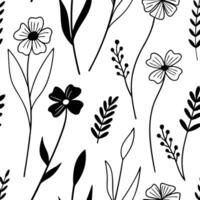 Modern Seamless Floral Pattern in Pastel Scandinavian Style vector