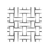 Seamless woven textile pattern fabric texture organic rustic interwoven threads vector