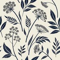 Seamless Modern Floral Botanical Pattern Design vector