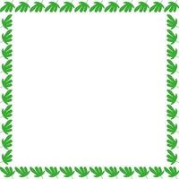 Spring colorful frame template. Leaf elements decoration vector