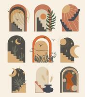 Set of hand drawn various shapes and objects vector