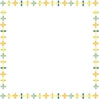 Clover leaves colorful frame. Doodle leaf Thanksgiving template vector