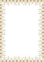 Cute simple Christmas tree frame. Nature template to write text matter vector