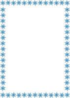 Snowflake winter frame. Christmas snowflakes vector